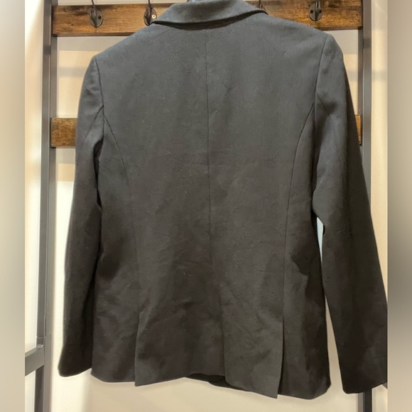 T Tahari Black Blazer Notch Lapel One Button size 14 - Picture 4 of 9